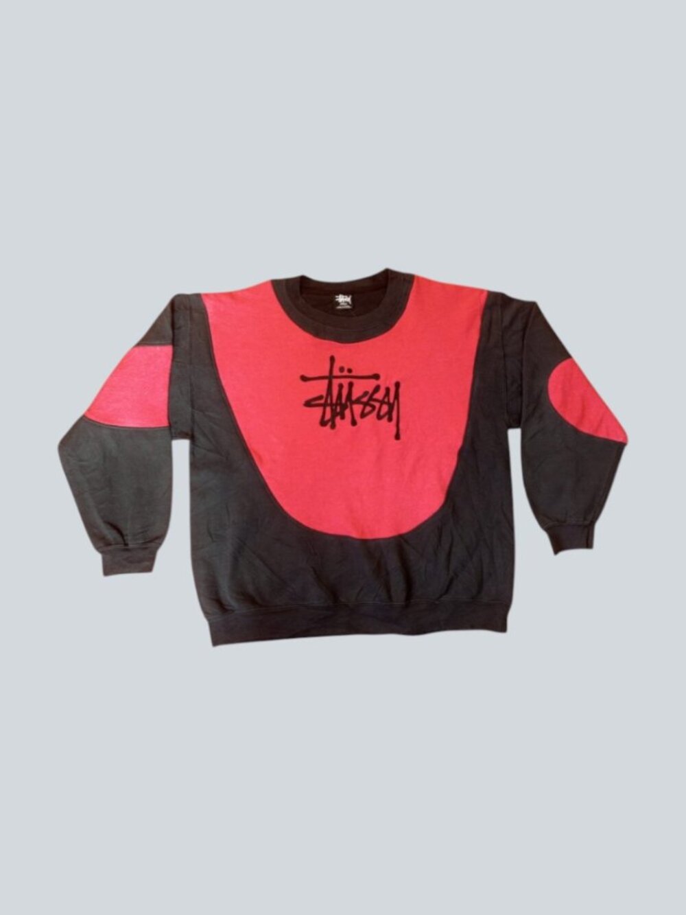 Stussy vintage reworked embroidered unisex sweatshirt size L